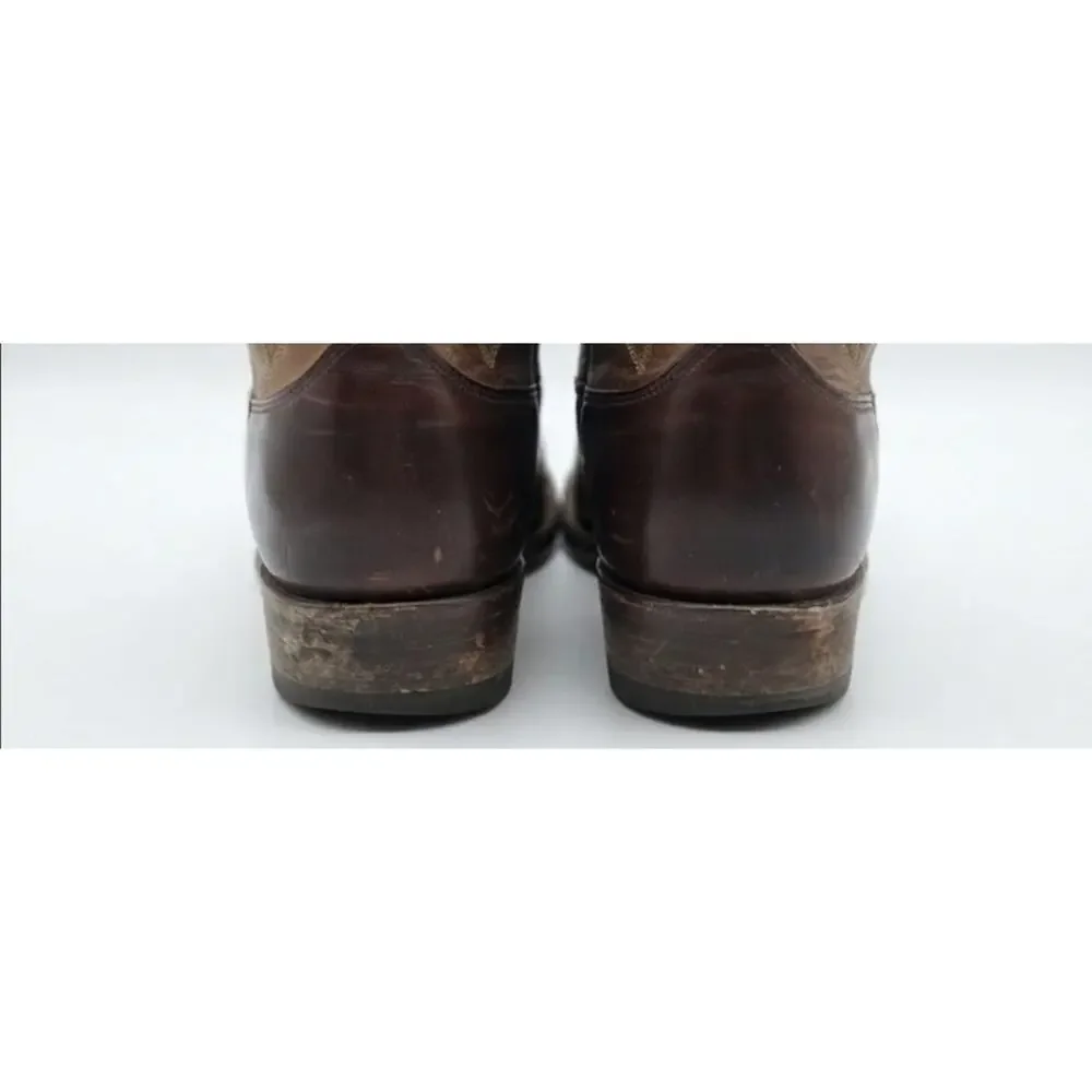 Justin 2253 Cowboy Boots Mens 10.5 E Brown Buck Bay Apache Western Made in USA